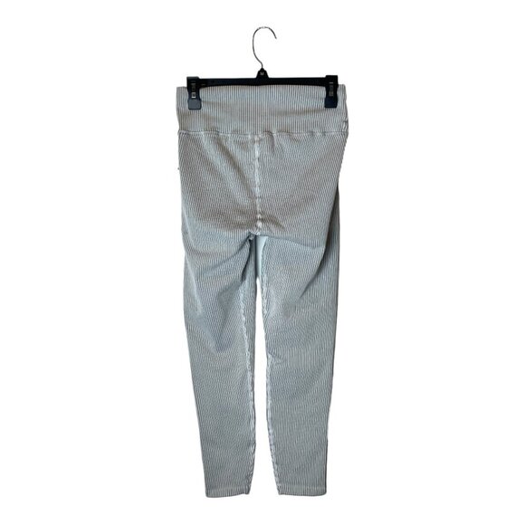 Good American White And Gray Striped High Rise Seamless Ribbed Legging XL-XXL‎ - Picture 3 of 10